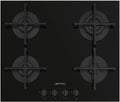 Smeg Kochfeld PV264B, SELEZIONE-Gaskochfeld, Black