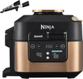 Ninja Heißluftfritteuse ON400EUCP, 10-in-1 Multicooker, Airfryer, Grillen, in Schwarz & Kupfer, Fassungsvermögen 5,7L, Speedi Multikocher, Backen