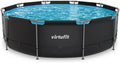 Pool VirtuFit Rundes Frame, Breite 244 cm, Rahmen, Einfach aufzubauen, Inklusive Filterpumpe und Kartusche, Schnelle Installation