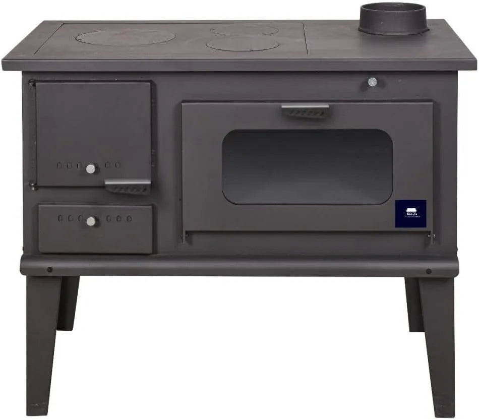Kaminofen BimSchV2 Küchenofen Holzherd, Herd Gusseisen 7,9KW EEK A+