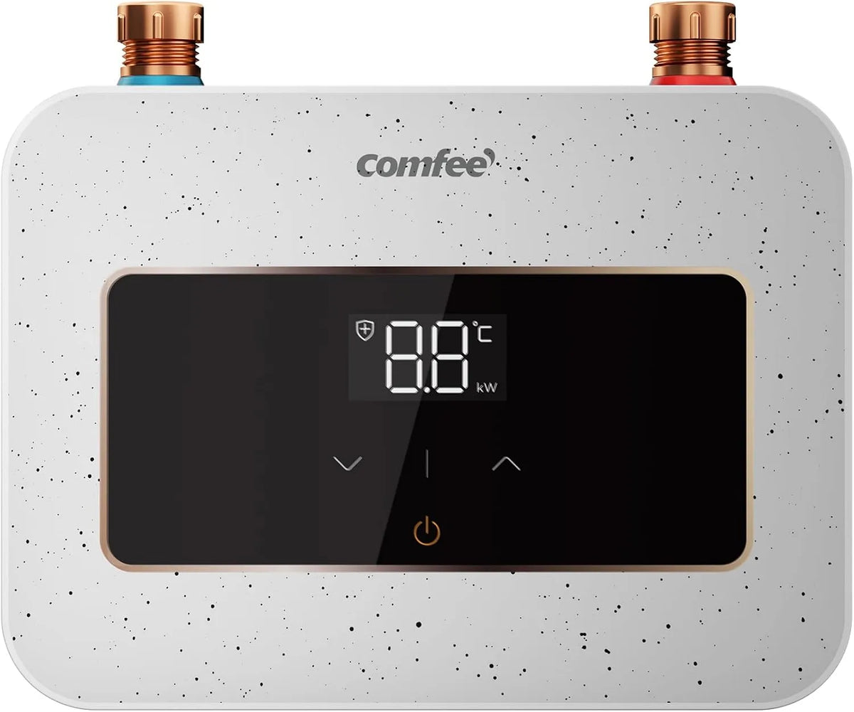 Comfee Modell CWH3.5EA1W, Elektrische Durchlauferhitzer Klein 230V Untertisch, Druckfest, Platzsparend, Elektronisch geregelt
