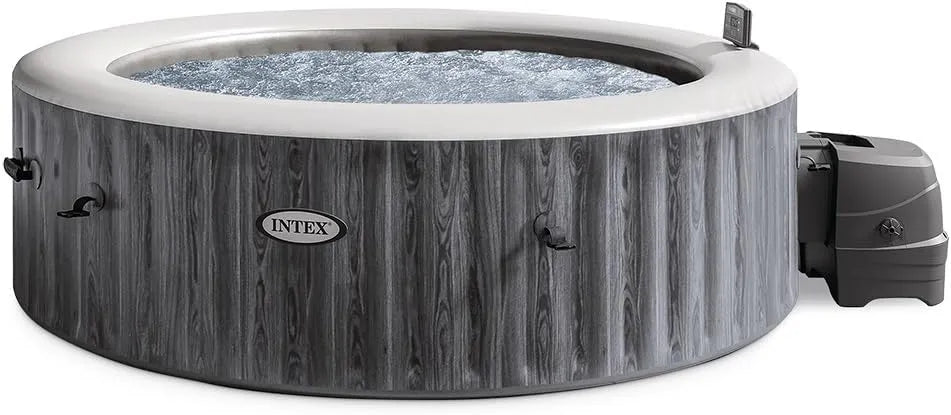 Intex Whirlpool, Leistung 2200 W Heizsystem, 170 Massagedüsen, Wasserenthärtungssystem & LED-Beleuchtung, Maße 216 x 71cm, APP Steuerung