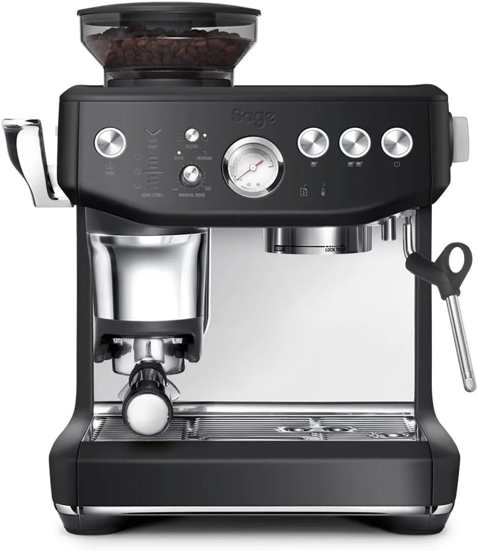 Sage Kaffeemaschine, The Barista Express Impress, Intelligente Dosierung, 25 Mahlgradeinstellungen, Schwarzer Trüffel