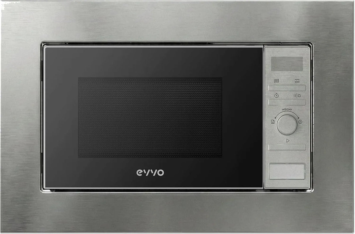 Mikrowelle Mi30 60-Minuten-Timer EVVO Integrierte, Edelstahl, Digitalanzeige, in Schwarz, Fassungsvermögen 21 Liter, Grillfunktion