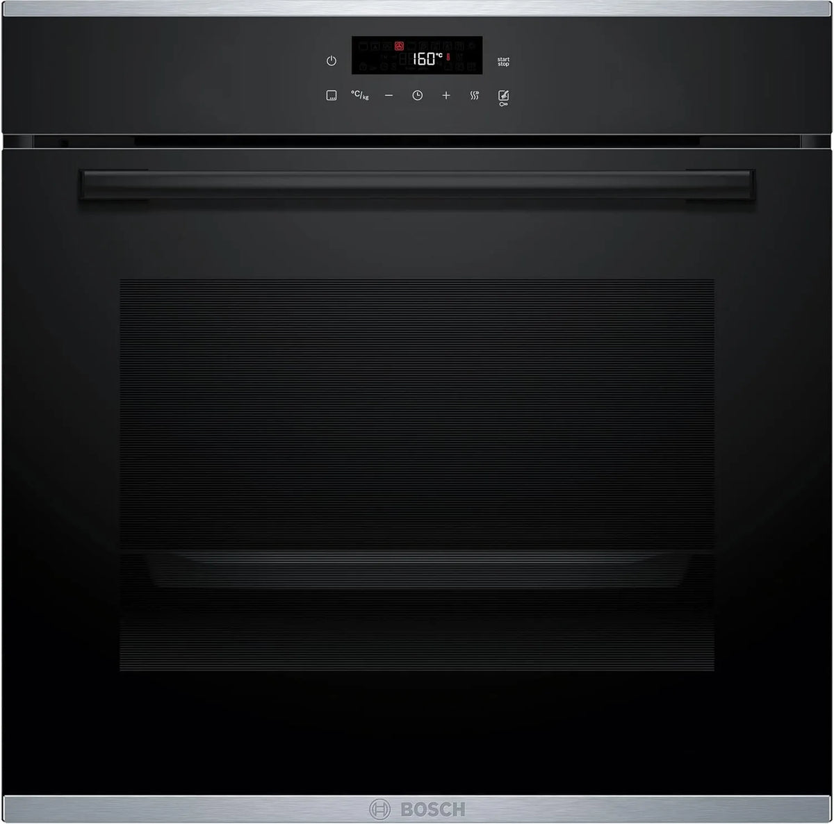 Bosch Backofen HBA272BB3 3D-Heißluft, Maße 60 x 60 cm, Pyrolyse-Selbstreinigung, Hydrolytische Reinigungshilfe, in Schwarz, Serie 4, Einbau