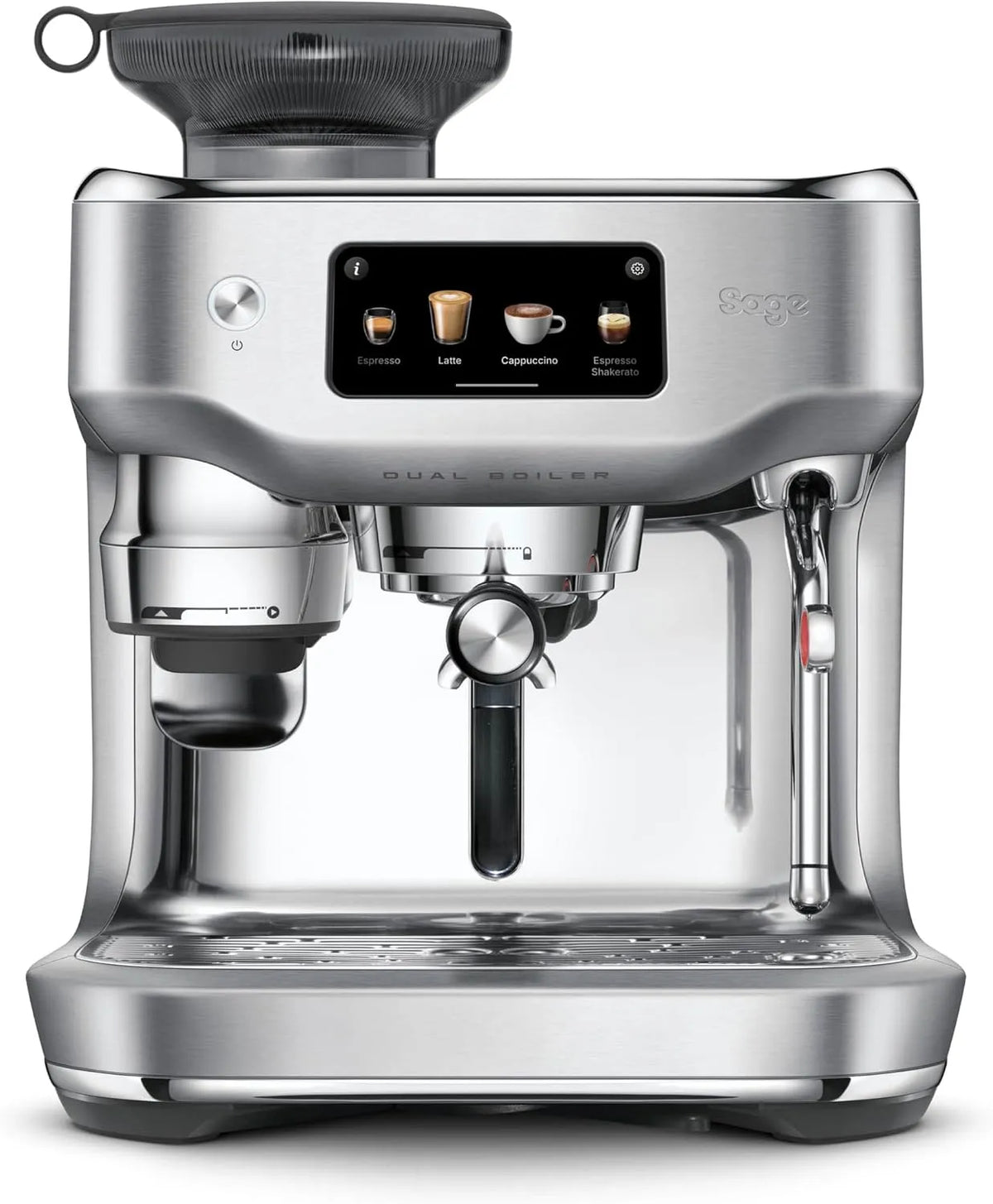 Sage Kaffeemaschine, 45 Mahlgradeinstellungen, 16 Betriebsprogramme inklusive. Espresso, The Oracle Dual Boiler, Cappuccino & Flat White, Edelstahl