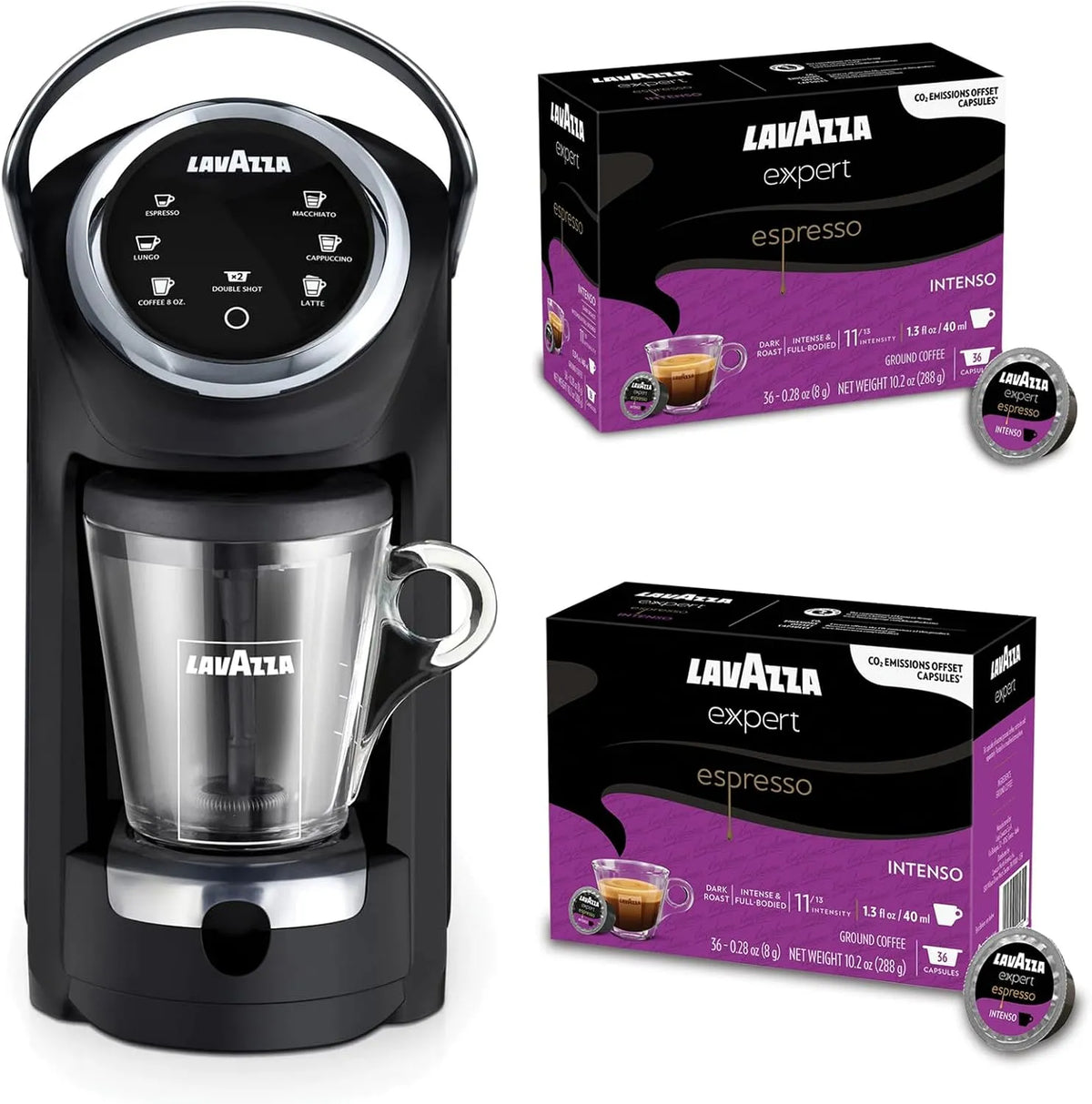 Kaffeemaschine Lavazza Classy Plus, 72 Stück, mit Intenso-Kapseln