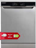 Telefunken Geschirrspüler G-FS-6014-C-I, Spülmaschine 60 cm, leise 44 dB, 12 Maßgedecke, 9 Betriebsprogramme, in freistehender Ausführung, AquaStop