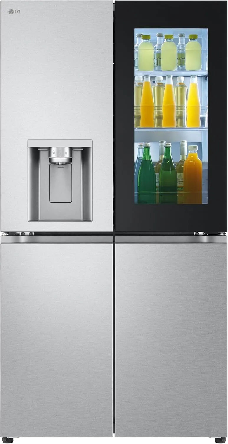 LG Kühlschrank GMG961MBKE, Fassungsvermögen 637 L, Energieklasse E, Crushed Ice- Wasserspender mit UVnano, Smart Inverter Kompressor, Eis