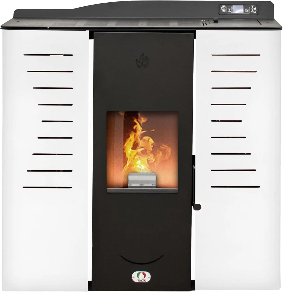 PELLET ITALIA Italia STUFE A, Hydro-Pelletöfen für Heizung und Warmwasser Effizienz 90% Heizt 180m² Slim-Design