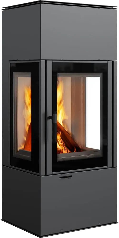 Kaminofen KRATKI Thor View, Leistung 8 kW, Ø150 mm Rauchrohr, BImSchV 2, 83% hermische Effizienz, mit gerader Verglasung, EEK A