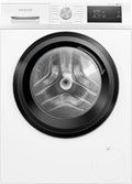 Siemens Waschmaschine WM14N001 iQ300 1400, Breite 60cm, UpM, LED-Display, Weiß, Frontbeladung mit 8kg Fassungsvermögen, speedPack L, smartFinish