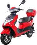 Li' Elektroroller 'Eagle, 2000 Watt, 60 km Reichweite, Straßenzulassung, Lithium-Akku, Elektro Roller, E-Roller mit Sitz, Elektro Motorroller, Rot