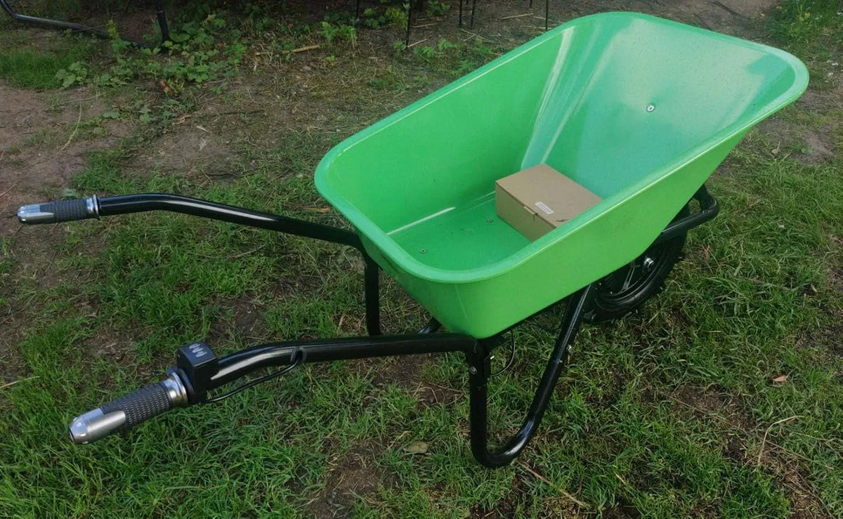 Schubkarre Elektrische Akku Elektro, Motor 500W Zuladung 150KG, Motorschubkarre Garten Baustelle Gala BAU Heimwerken
