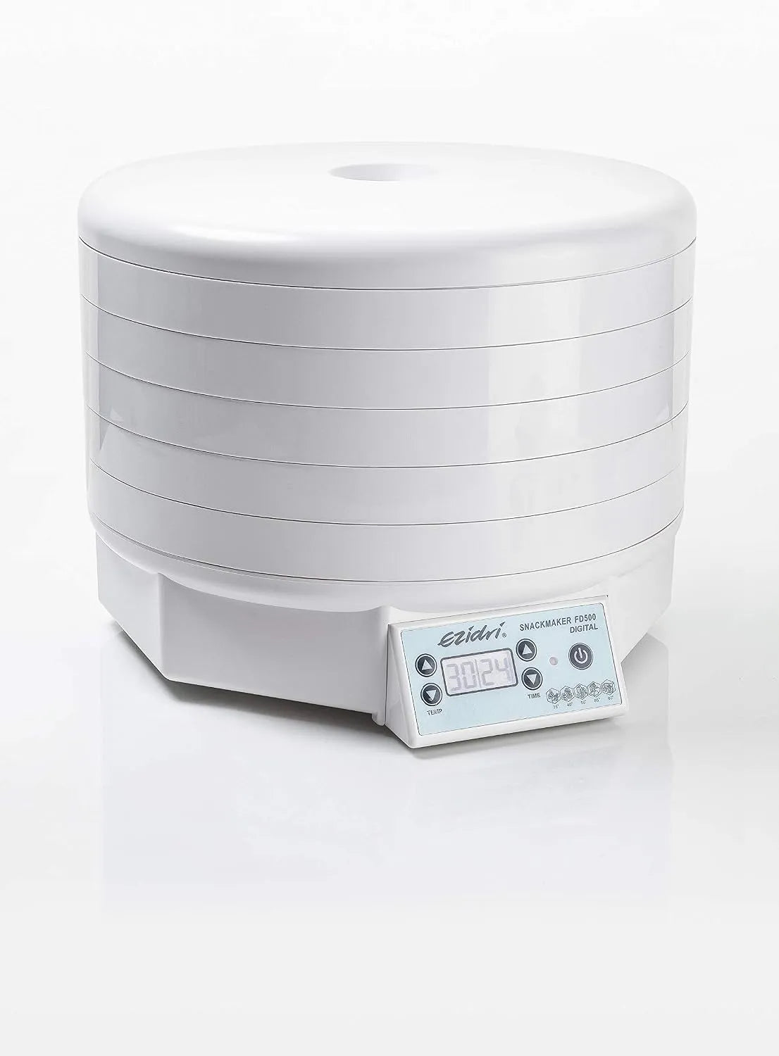 Modell Digital FD500 Snackmaker, 30-60°C, wählbare Temperatur, ideal für RAW-Gerichte, 5 Siebe erweiterbar auf 15, gleichmäßige Trocknung
