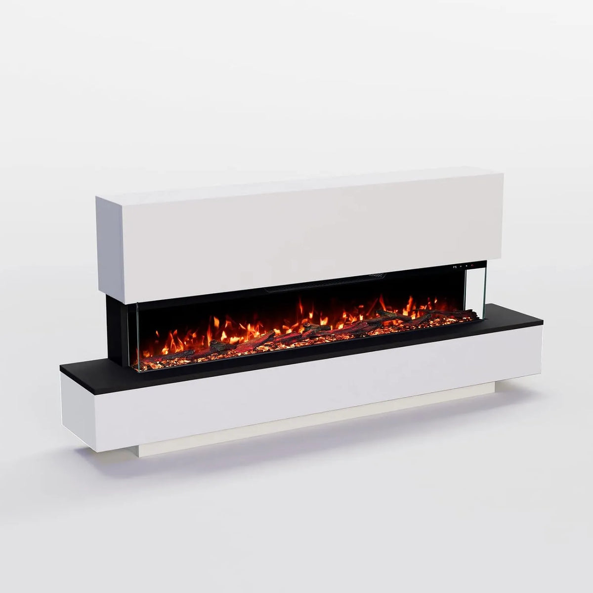 Elektrokamin GLOW FIRE, max. 1800 W, Cobalt 50 mit realistischem 3D LED-Feuer, Maße 157x75x29 cm, Stand mit Heizung und Kaminfeuer, App Steuerung