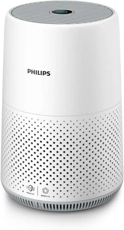 Philips Luftreiniger AC0819/10, 800 Series, Viren und Aerosole in Räumen bis zu 49 m², 2 Geschwindigkeitsstufen, entfernt Pollen, Staub, Schlafmodus