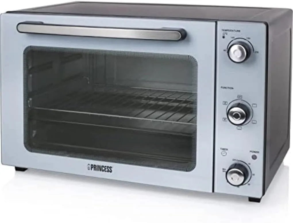 Princess Grill 112754, 45 l Fassungsvermögen, 1800 Watt, Umluftofen, Wände antihaftbeschichtet, Grillen, Braten und Backen, in Schwarz