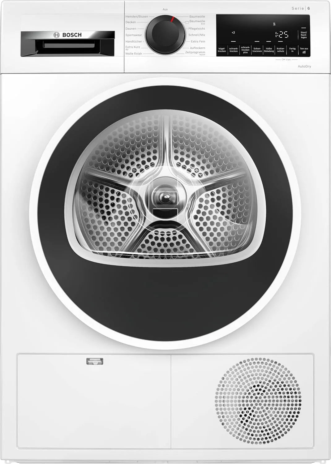 Bosch Wärmepumpentrockner WQG241000, für 9 kg Wäsche, Serie 6, 259 kWh pro Jahr, Auto Dry, Anti Vibration-Design, Sensitive Drying-System, Weiß