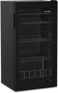 Kühlschrank, Kompakter Flaschenkühlschrank, Büro, Stilvoller mit Glastür, °CUBES Getränkekühlschrank 90L mit Glastür & 4 variablen Ablagen