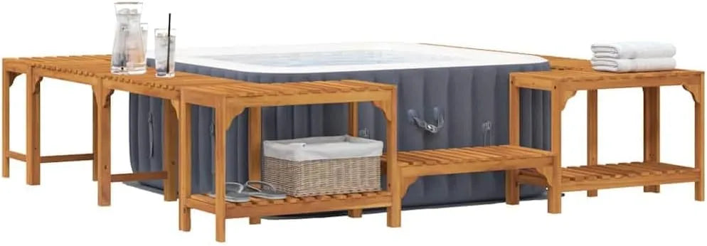 Whirlpool Braun Whirlpoolrahmen, Maße 250 x 250 cm, Rahmen für, für den Außenbereich