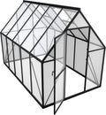 Gewächshaus, Fundament 280x180x195cm Winterfest Gartengewächshäuser Begehbares Pflanzenhaus für Garten Outdoor, Aluminium Treibhaus