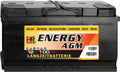 AGM-Batterie, HR-ENERGY 100Ah 12V, Spannung 12V, Wohnmobil Solarbatterie wartungsfrei vibrationsgeschützte Freizeitbatterie Camping