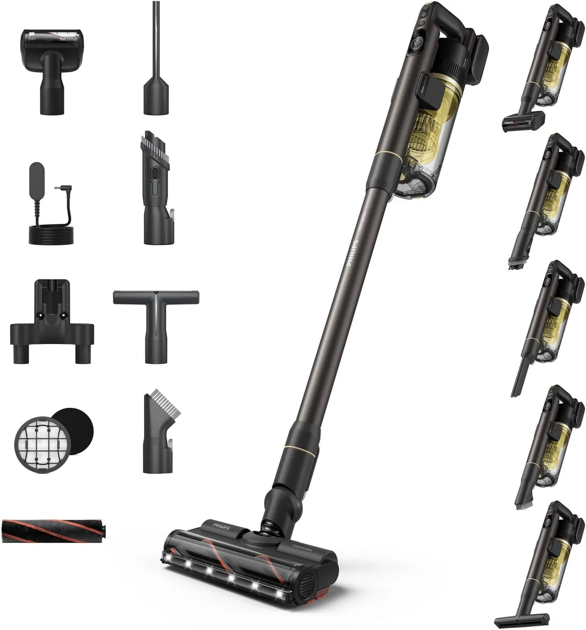 Philips Akku-Staubsauger 7000, Gewicht 1,7 kg, SpeedPro Max Series, 3-stufige Filterung, Spannung 25,2V, Fassungsvermögen 0,6L, Hellgelb, Kabellos