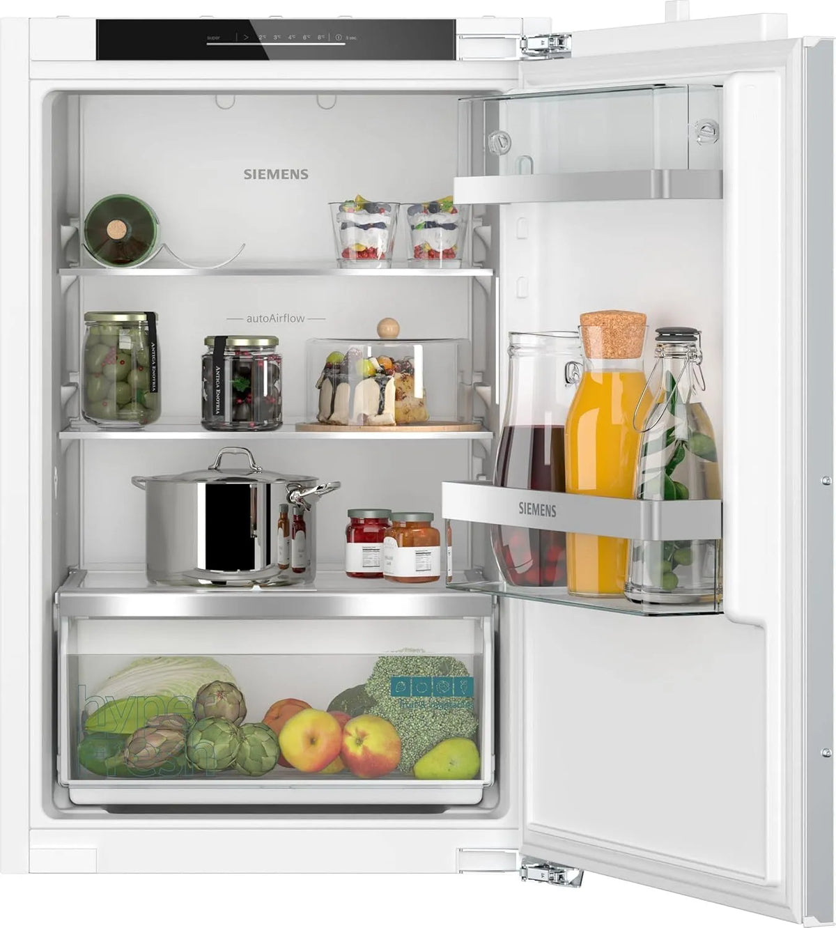 Siemens Kühlschrank KI21RADD1 iQ500, Fassungsvermögen 136L Kühlen, hyperFresh Box, superCooling, Einbau, Made in Germany, LED-Beleuchtung, autoAirflow