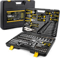 132 Stück DOWELL Werkzeugsatz, Motor- und Garagereparaturen mit Steckdosen, Professional Auto Mechanics Hand Tool Kit, All-in-One für Auto, Motorrad
