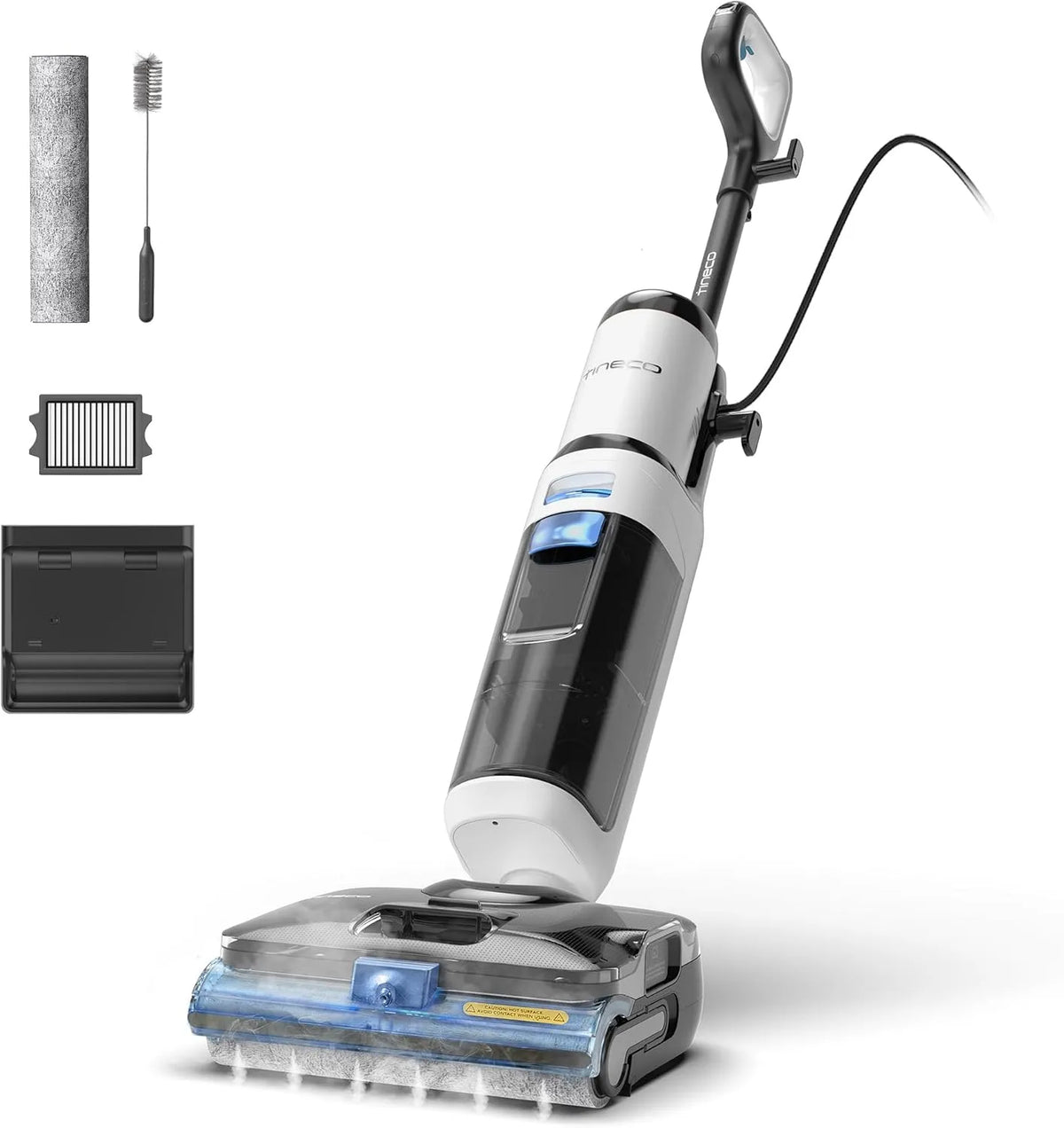 Nass- und Trockensauger, Tineco FLOOR ONE S6 Stretch Steam, 160 °C Tineco BoostSteam, Anti-Verwicklungs-Design, FlashDry Selbstreinigung