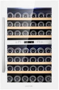Kühlschrank LV42W, Weinklimaschrank mit 2 Zonen, 42 Flaschen, einstellbare Zonen von 5-20°C, 41dB, in Weißer Einbau-Weinkühlschrank, RVS-Handgriff