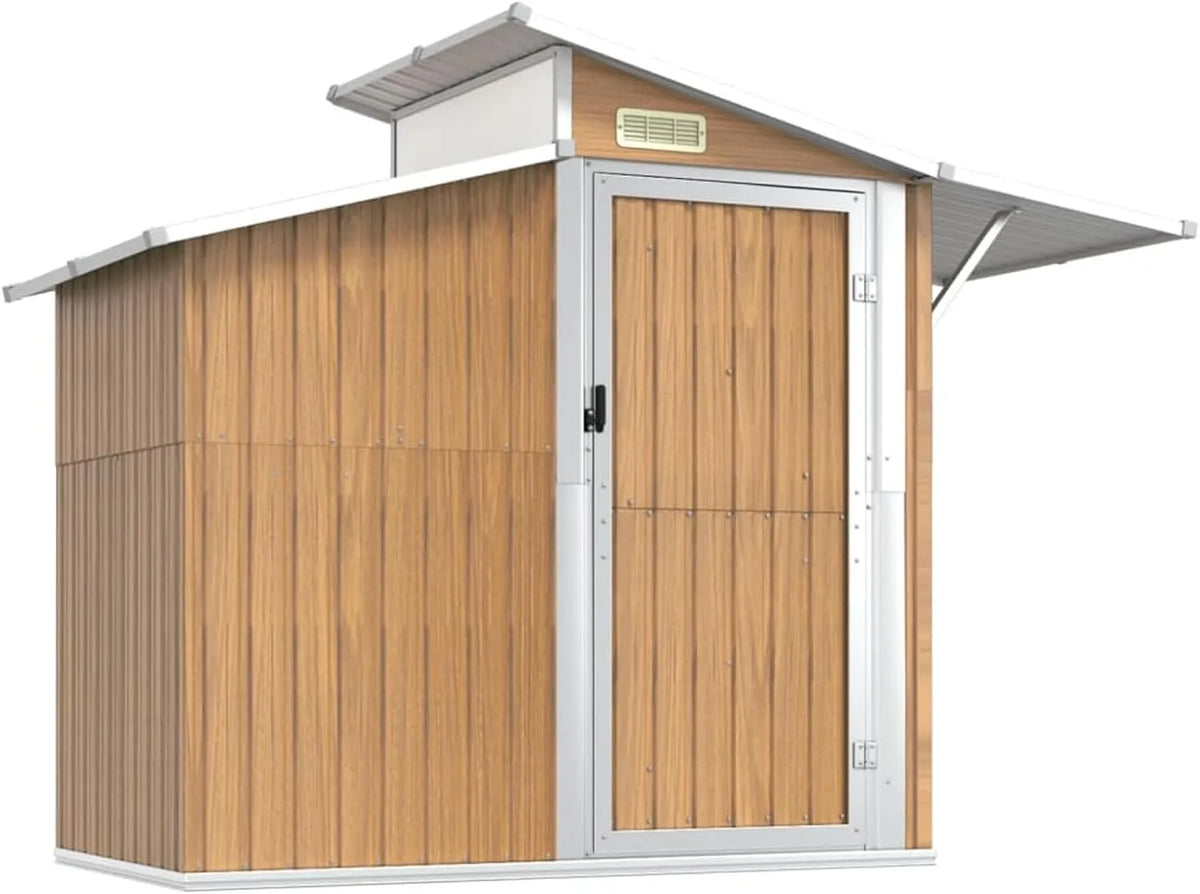 Geräteschuppen Braun Model316245, 270x130x208,5 cm Verzinkter Stahl Gartenhütte