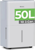 Luftentfeuchter 320m³/125m Woleix, elektrisch 50L, Filter und 1M Ablaufschlauch, Raumentfeuchter elektrisch 43dB für Räume bis zu 320m³, 125m²