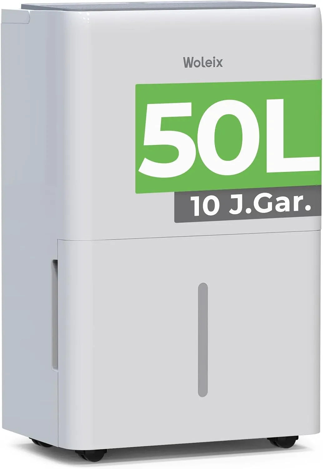 Luftentfeuchter 320m³/125m Woleix, elektrisch 50L, Filter und 1M Ablaufschlauch, Raumentfeuchter elektrisch 43dB für Räume bis zu 320m³, 125m²