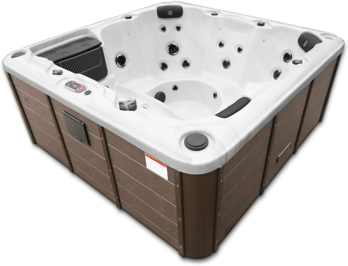 6 Personen Hot Tub mit LED Beleuchtung und Isolierabdeckung CANADIAN SPA, CO. Winnipeg UV Hot Tub Outdoor Winterfest
