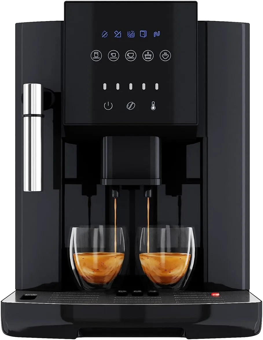 Kaffeevollautomat KAV 1281 ProfiCook, italienische Profi-Pumpe, Kaffeemaschine, mit Milchaufschäumdüse für Cappuccino, Kegelmahlwerk, Touch-Display