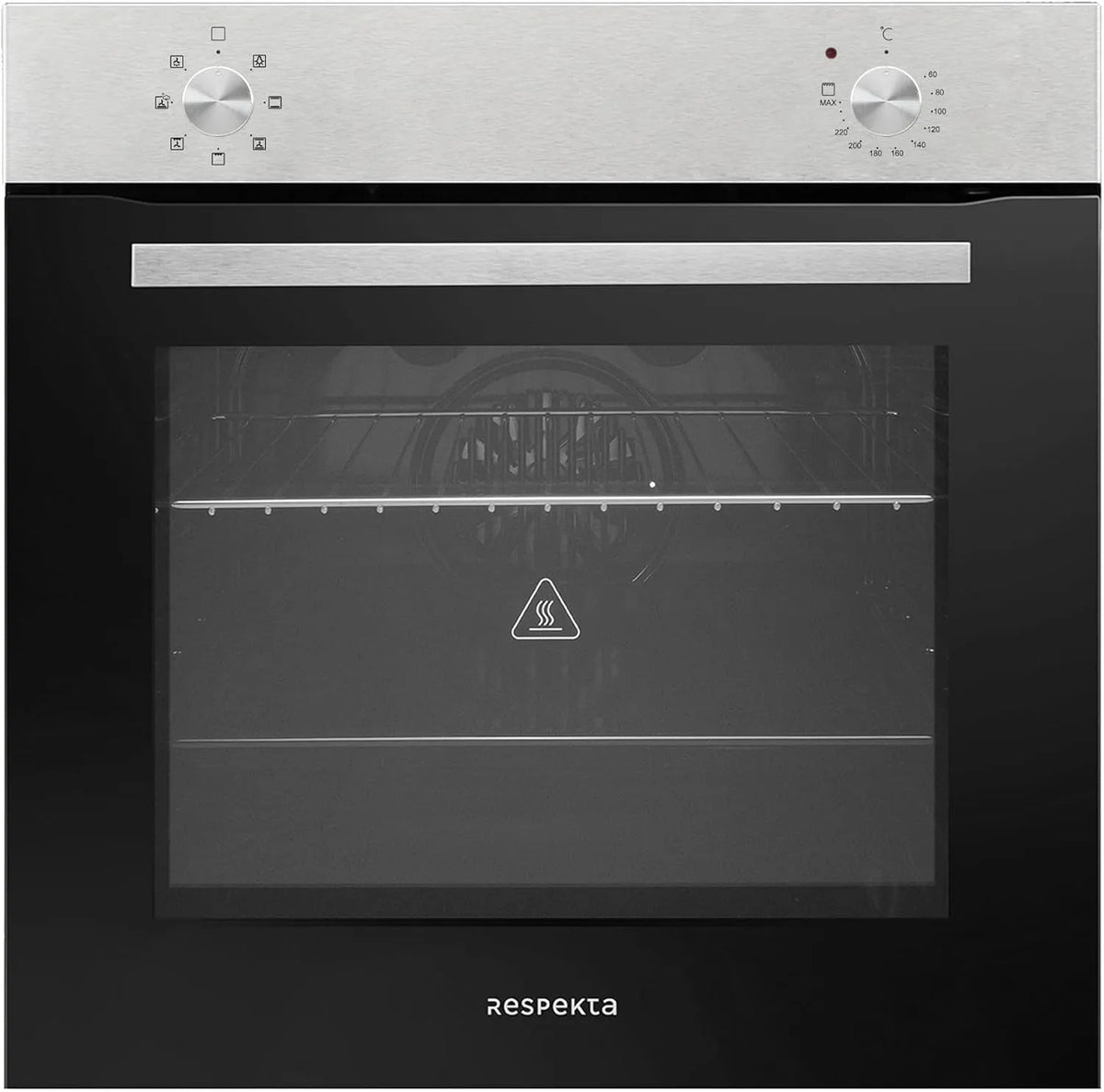 Respekta Grill AB 121, Einbaubackofen autark -26, Fassungsvermögen 72 Liter Garraum, 7 Beheizungsarten, Energieeffizienzklasse A, inklusive. Umluft