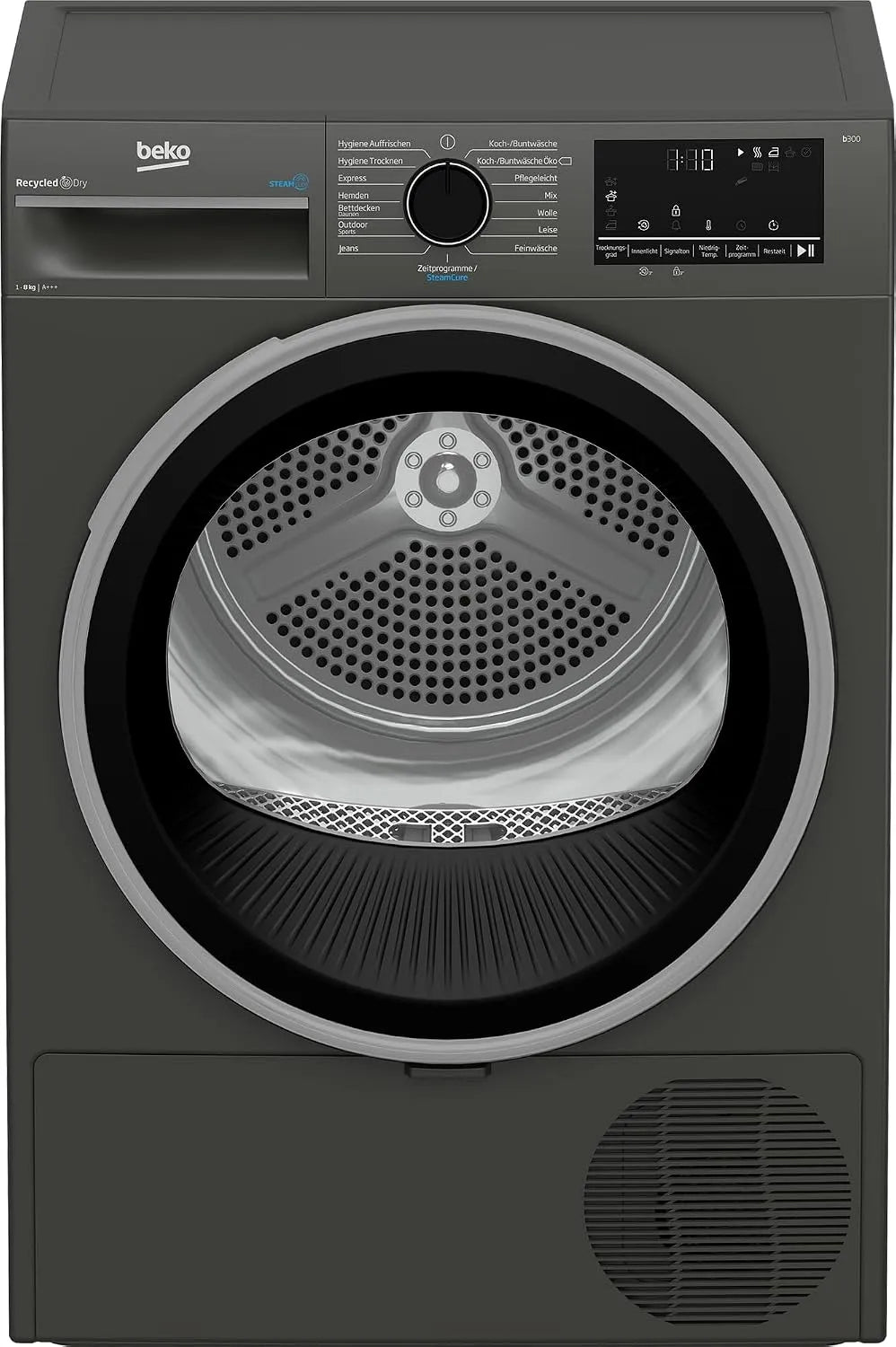 Beko Wäschetrockner B3T22491M b300, Serie, 8 kg, 15 Betriebsprogramme, Wärmepumpentrockner, Silent-Programm, Frontbeladung, Sensortrocknung
