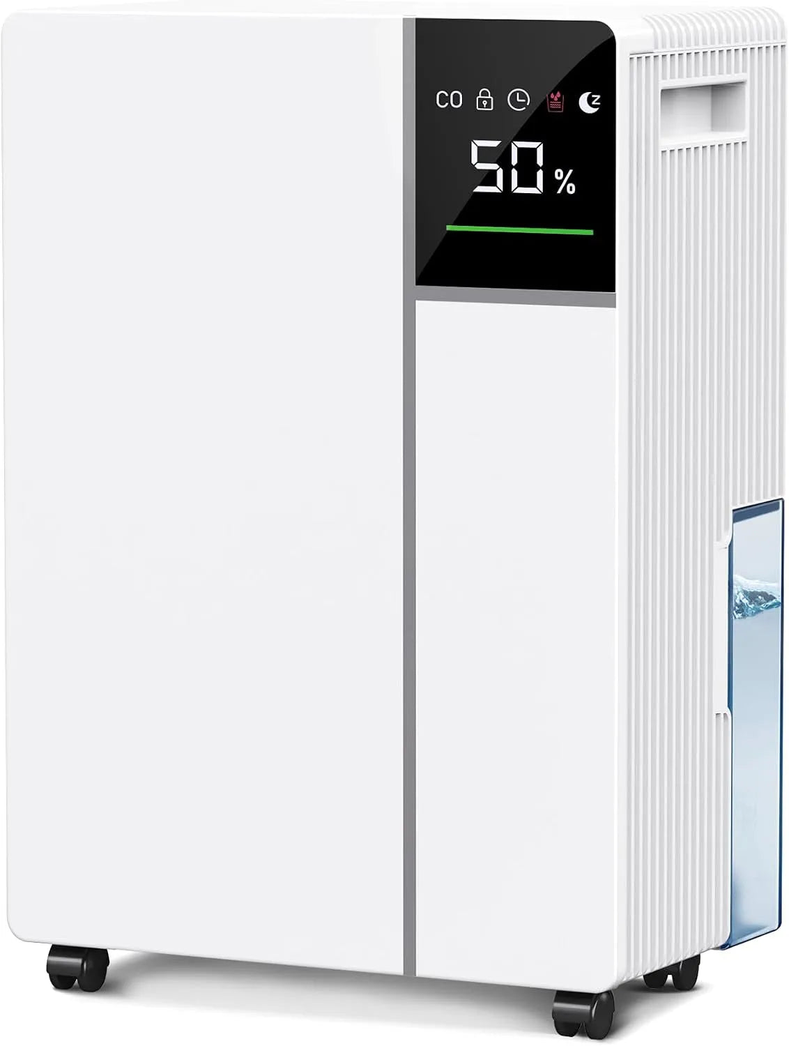 Luftentfeuchter 24h Fwoueot, 16L/24h, 120m³, Großer Tank 2L Mit Rädern, Elektrisch, Timer, Raumentfeuchter mit Kompressor,16L, 3 Modi, Schlafzimmer