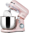 Küchenmaschine, Rührmaschine & Knetmaschine mit 10 Geschwindigkeitsstufen, Rührhaken & Schneebesen, Rosa, Kitchen in the box Kompakte 3,5 L