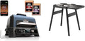 Ninja Grill, Woodfire verstellbarer Ständer und Beistelltisch, Woodfire Pro Connect XL Elektrischer BBQ Smoker