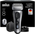 Braun Modell 8617s, Rasierapparat mit 60 Min. Akku, Series 8 Elektrorasierer Herren, 4+1 Präzisionskopf und Trimmer, Ladeständer, Silber