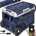 Kompressor tillvex, Kühlbox elektrisch 40-60 Liter, Fassungsvermögen 50 Liter, Camping, Kühlschrank bis -20 °C für Auto, Lkw, Navyblau