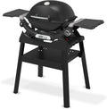 Gasgrill 1200N Weber Q, mit Seitentischen & kompakten Stand, Grill für Terrassen und Balkone mit Hochleistungsbrennern, Mitternachtsschwarz