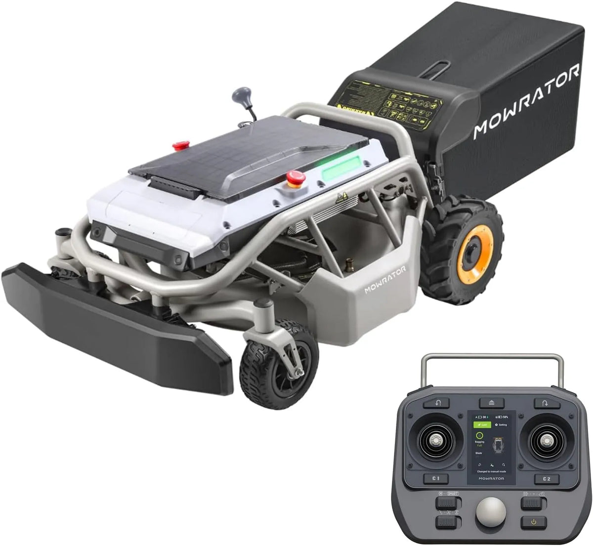 Rasenmäher 2WD, S1 Ferngesteuerter 56V 12Ah, Multifunktionaler RC-Mäher mit echter 21' Klinge, 4,6–11,6cm Schnitthöhe, für bis zu 3000m² Mähfläche