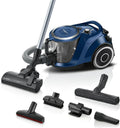Bosch Staubsauger BGC41X36, Leistung 700 W, ideal für Allergiker, Teppich, Starke Saugleistung, blau, beutellos Serie 6, Bodenstaubsauger, Fliesen