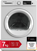 Telefunken Wärmepumpentrockner TWP7EW, 15 Betriebsprogramme, für 7 kg Wäsche, leise 64 dB, Trockner Frontbeladung, Energiesparend, Trommelbeleuchtung