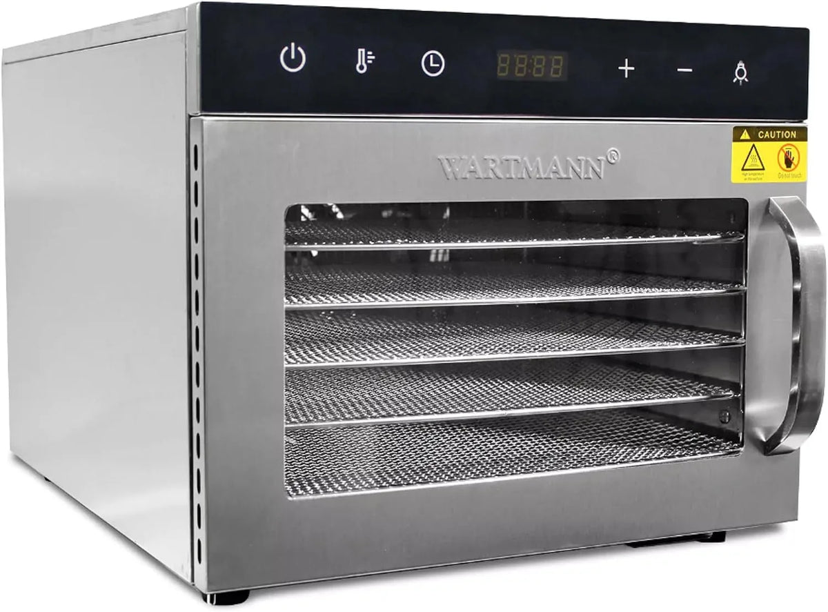Modell WM-2206 DH Dörrautomat Edelstahl WM 2206 DH 72h-Timer Wartmann Dörrautomat, Dehydrator mit digitaler Temperaturregelung, Dörgerät