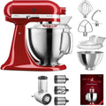 KitchenAid Küchenmaschine P26 185er 5KSM185PSEPH, Artisan, GemüsNeu, und Kochbuch, empire rot, 5KSMVSA, Starter Set, inklusive. Gemüseschneider
